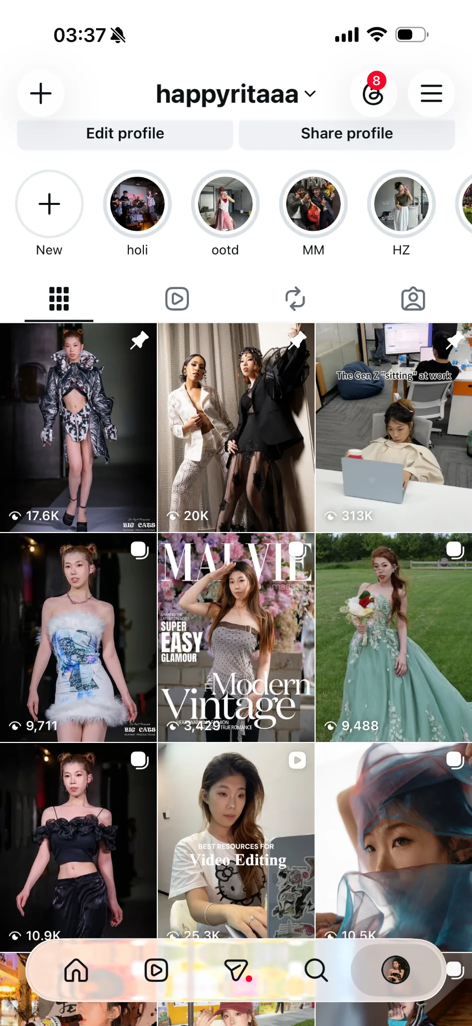 个人 Instagram 账号账号预览